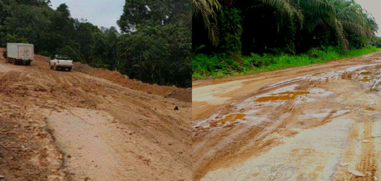 Perbaikan Akses Jalan Rantau Pulung Rute Sangatta Utara Dan Tepian