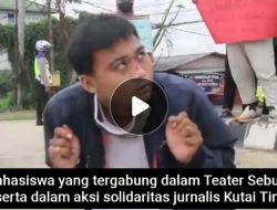 VIDEO Rintihan Nurhadi di Pentas Jalanan Teater Sebumi dalam Aksi Solidaritas Jurnalis Kutai Timur