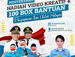 KNPI Kutim Hadir Bersama Nelayan, Berikan Bantuan Prasarana 100 Box Penyimpanan Ikan