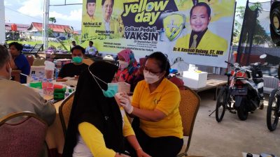 DPD Golkar Kutim Gelar Vaksinasi Covid-19 Dosis Kedua, Ribuan Warga Antusias Ikuti Penyuntikan