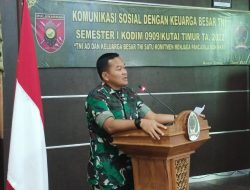 Dandim 0909/KTM Beri Arahan Keluarga Besar TNI di Kutai Timur