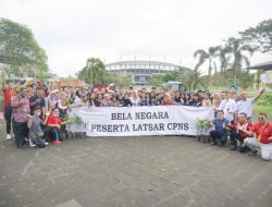 Bersama Dispora, BPSDM Kaltim Hijaukan Stadion Utama Palaran