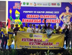 Lampaui Target Juara Umum, Atlet Binaraga Fitnes Kutim Rebut 4 Emas 2 Perak