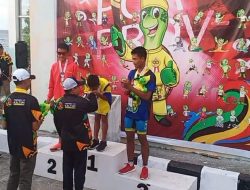 Caberawit Kutim, Adji Gilang Dianugerahi Medali Emas Pada Cabor Triathlon di Pulau Maratua