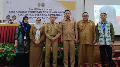 Disdukcapil Kutim Gelar Bimtek Registrasi Pelayanan Adminduk Secara Online