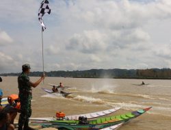 Dalam Rangka Memeriahkan HUT TNI, Balapan Ketinting Digelar Kodim 0906 Kukar