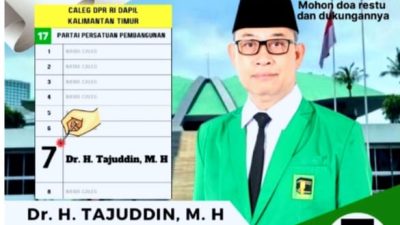 H Tajuddin Caleg DPR RI Dapil Kaltim Optimis Tembus Senayan