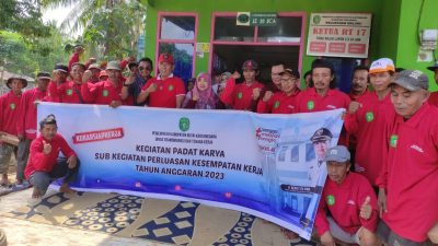 Kelurahan Maluhu Terima Bantuan Program Padat Karya Disnakertrans Kukar