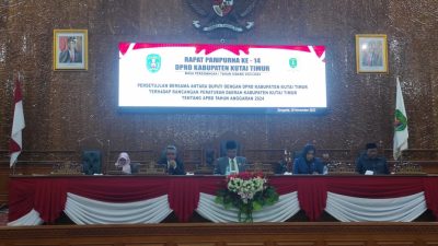 DPRD Kutim Gelar Rapat Paripurna Ke-14 Persetujuan Bersama Kepala Daerah dan DPRD Kutim Terhadap R-APBD tahun 2024