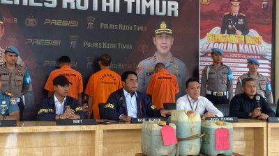 Lagi dan Lagi! Polres Kutim Amankan 3 Tersangka Kasus Illegal Oil