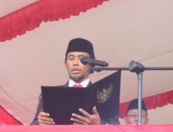 Jimmy Bacakan Teks Proklamasi Kemerdekaan Pada Upacara Peringatan HUT RI ke 79 di Kutim