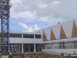 Progres Pembangunan Pasar Tangga Arung Capai 50 Persen