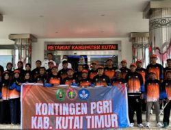 Pelepasan Kontingen PGRI Kutim menuju Porseni Tingkat Provinsi, Bupati: Menang Kalah Hal Biasa, Tetap Optimis dan Semangat
