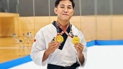 Atlet Polres Kutim Bripda Gabriel Raih 2  Emas di Kejuaraan Internasional WATA Open Taekwondo Championship 2026 