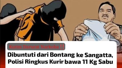 Penangkapan Kurir Narkoba di Sangatta Tuai Sorotan, Siapa Aktor Dibalik Peredaran 11 Kg Sabu Bontang-Kutim?